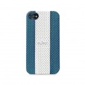 PURO COVER IPHONE4 BIANCO/AZZU ECOPELLE TRAFORATA