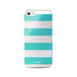 Puro Custodia Iphone 5/5s/SE   stripe   Argento/azzurro