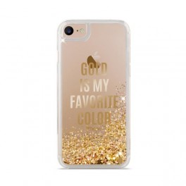 Puro Cover  Aqua  compatibile per iPhone  6/6s/7 “Gold is my favourite colour” Oro