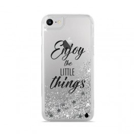Puro Cover  Aqua  compatibile per iPhone  6/6s/7 “Enjoy the little things” Argento