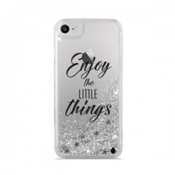 Puro Cover  Aqua  compatibile per iPhone  6/6s/7 “Enjoy the little things” Argento