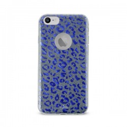 Puro Cover PC+TPU Shine Leopard per iPhone 6 / 6s / 7 Blu