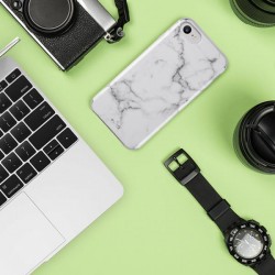 Puro Cover TPU  Marble  per iPhone 6 / 6s / 7 Bianco Statuario