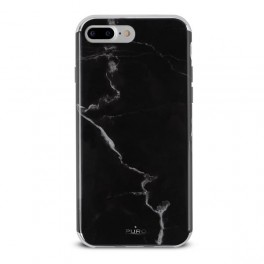 Puro Cover TPU  Marble  per iPhone 7 Plus Nero Marquina