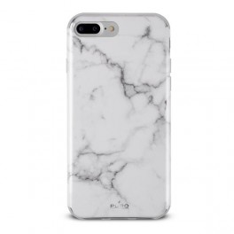 Puro Cover TPU  Marble  per iPhone 7 Plus Bianco Statuario