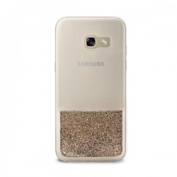 Puro Cover  PC+TPU  Sand  per Samsung Galaxy A3 2017 4 7  con liquido e glitter Oro
