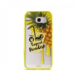 Puro Cover PC+TPU per Samsung Galaxy A3 2017 4 7   Summer Juice  Pineapple Giallo