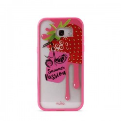 Puro Cover PC+TPU per Samsung Galaxy A3 2017 4 7   Summer Juice  Strawberry Rosso