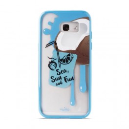 Puro Cover PC+TPU per Samsung Galaxy A5 2017 5 2   Summer Juice  Coconut Azzurro