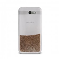 Puro Cover  PC+TPU  Sand  per Samsung Galaxy J3 2017 5 0  con liquido e glitter Oro