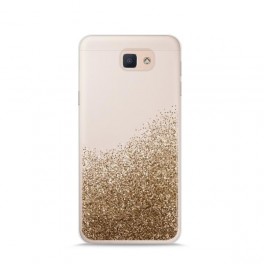Puro Cover  PC+TPU  Sand  per Samsung Galaxy J5 2017 5 3  con liquido e glitter Oro