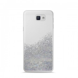 Puro Cover  PC+TPU  Sand  per Samsung Galaxy J5 2017 5 3  con liquido e glitter Argento