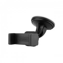 Puro Supporto da Auto Parabrezza eCruscotto Spring conAlette regolabiliUni perSmartphone Fino6  Nero