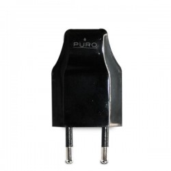 Puro Carica Batterie Da Viaggio 2 Porte Usb Verticali Nero