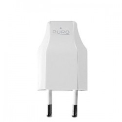 Puro Carica Batterie Da Viaggio 2 Porte Usb Verticali Bianco
