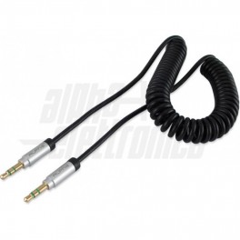 Cavo Audio Stereo 3 5mm spiral 2mt   **NERO**