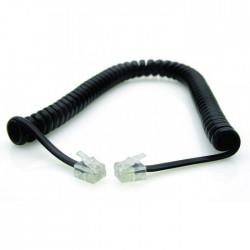 CAVO SPIRAL MODULARE 6P4C NERO 