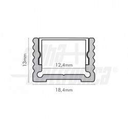 Profilo Allum e cover PC Trasp 2m Pr/m 