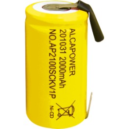 BATTERIA Ni Cd SC 1 2V 2000mA CON TERMIN Accumulatore Ni Cd SC 1 2V 2000mAh T  SaldareAccumulatore Ni Cd formato SC 1,2V 2000 