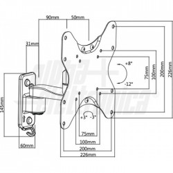 SUPPORTO LCD ORIENTABILE 23 42 Supporto TV Orientabile, 23  42    Braccio removibile
