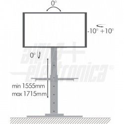 Carrello telescopico porta TV   37  70  con mensola
