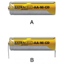 BATTERIA STILO AA NI CD 1,2V 600MAH SENZA TERMINALI