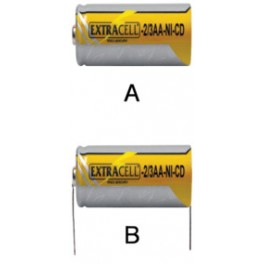 BATTERIA  400MAH C/T 2/3AA Batterie ricaricabili al NI CD   Size “2/3 AA