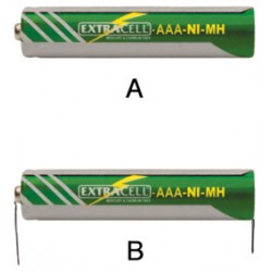 BATTERIA AAA  600MAH SENZA TERMINALI MINISTILO NI MH AAA 1 2V 600 mAh SEN TERM