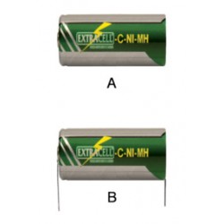 BATTERIA NI MH 1/2TORCIA 1,2V 4000mA C T CON TERMINALI