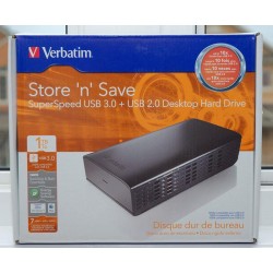 HDD ESTERNO VERBATIM 2TB 3,5  USB 3 0 CON ALIMENTATORE