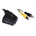 CAVO SPINA SCART 2 RCA IN OUT AUDIO/VIDE