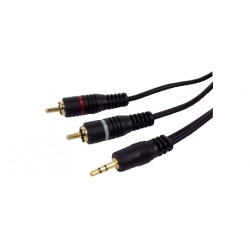 CAVO SPINA  3,5MM 2XSPINE  RCA 3METRI GOLD PLASTIC BOX