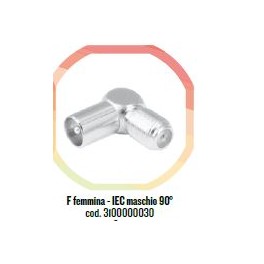 ADATTATORE  F FEMMINA IEC MASCHIO   90° 