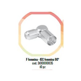 ADATTATORE  F FEMMINA MASCHIO  IEC 90° 