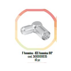 ADATTATORE  F FEMMINA MASCHIO  IEC 90° 