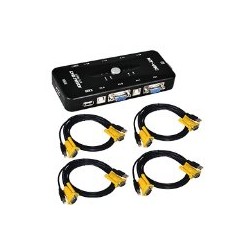 Cable KVM Switch PS/2 + VGA PER CONNETTERE 2 PC