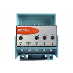 Centralino larga banda per esterno 12/15V,  2 ingressi  20 dB  2 reg   uscita 117 dB?V LX2/20 V U