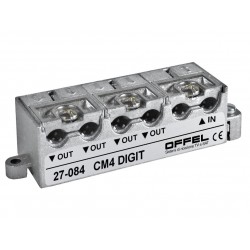 Divisore TV SAT per interno  3 uscite cc CM3 DIGITPARTITORE 3 VIE CON PASSAGGIO CC