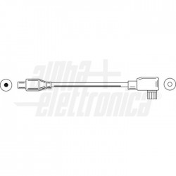 CAVO TV M F90 BIANCOADATT M M 2m POLYB  Cavo da spina TV Coax Ø9,5mm a presa 90° TV Coax Ø9,5mm   Con adattatore M/M   Bianco   