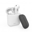 Puro Custodia in silicone per Airpods 2016 / 2019 con cappuccio addizionale, Biaco