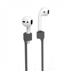 Puro laccio magnetico in silicone per AirPods 2016 / 2019, Dark Grey