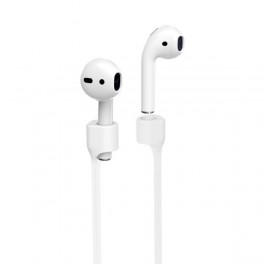 Puro laccio magnetico in silicone per AirPods 2016 / 2019, Bianco