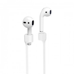 Puro laccio magnetico in silicone per AirPods 2016 / 2019, Bianco