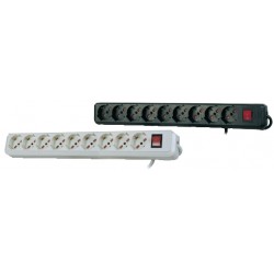 MULTIPRESA 9 POSIZIONI  10/16 A C/INT BIANCA