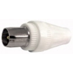 CONNETTORE TV MASCHIO BIANCO 