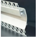 KIT Profilo alluminio da muratura 2m KIT Profilo alluminio da muratura 2m Dissip 24W/m,Filo Parete,Luce indiretta,Inc 12mm Cover