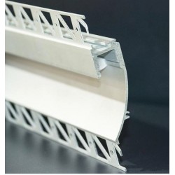 KIT Profilo alluminio da muratura 2m KIT Profilo alluminio da muratura 2m Dissip 24W/m,Filo Parete,Luce indiretta,Inc 12mm Cover