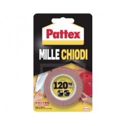 PATTEX MILLECHIODI TAPE ROTOLO 19mm X1,5 **NASTRO BIADESIVO**Mod  1415580 PATTEX MILLECHIODI TAPE 19 x 1,5