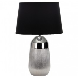  KELLY  LAMP TAV CERAM SILVER DESIGN PARAL NERO H 43CM