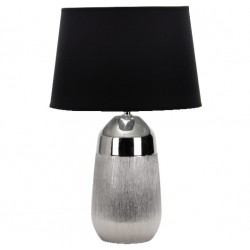  KELLY  LAMP TAV CERAM SILVER DESIGN PARAL NERO H 43CM